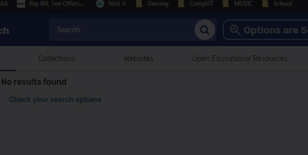 empty search 